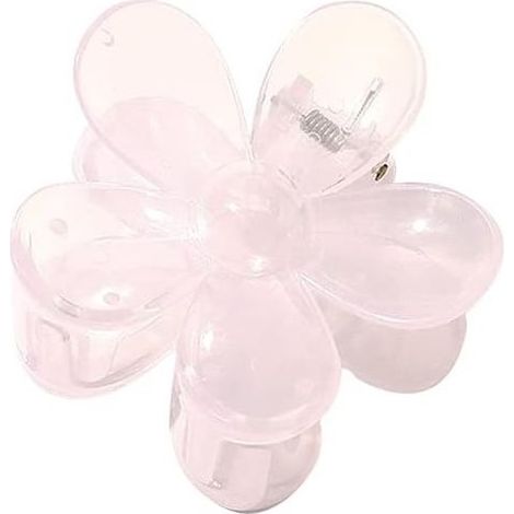 Fermaglio per capelli XL con fiore trasparente, decorazione resistente per donna (1/3)