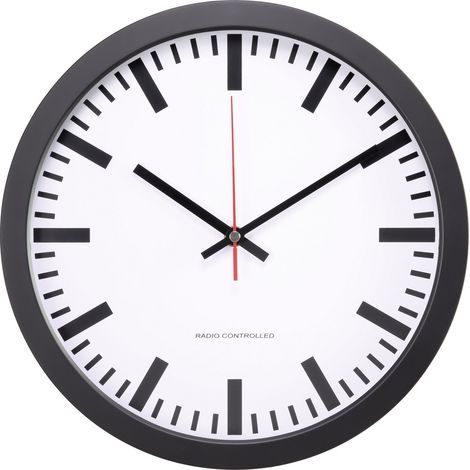 MXP301201 Funk Wanduhr 30 mm x 45 mm Schwarz (1/4)