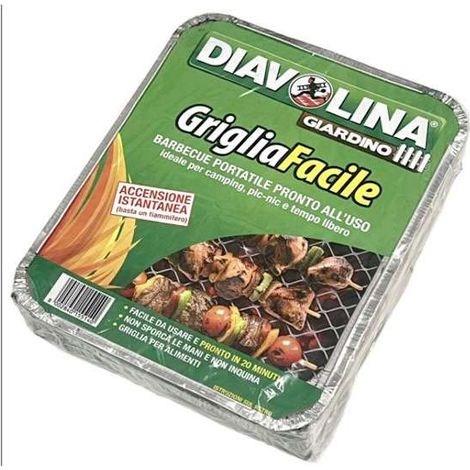 Diavolina 15514 Barbecues Tragbarer Grill Anfällig für den Einsatz 25x32x6cm