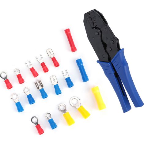 300-teiliges Set isolierter elektrischer Drahtverbinder und Kabelklemmen mit Crimpzange und Aufbewahrungsbox (1/5)