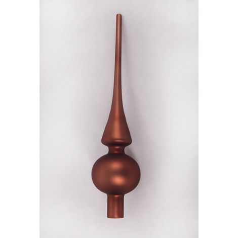 TrendLine Christbaumspitze aus Glas 26 cm espresso matt Weihnachtskugel