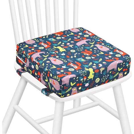 Seggiolone portatile / cuscino rialzato per neonati e bambini piccoli, seduta spessa e lavabile - Verde foresta (1/3)