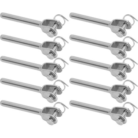 Lot de 10 embouts de sertissage à mâchoires en acier inoxydable 316 résistant à la corrosion et à la rouille, pour câbles et cordes de 3 mm de diamètre.