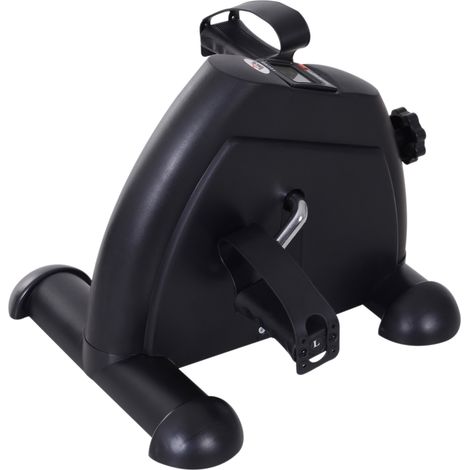 Mini vélo d'appartement compact en fonte noire avec écran LCD 35x40x31 cm pour entraînement à domicile (1/5)