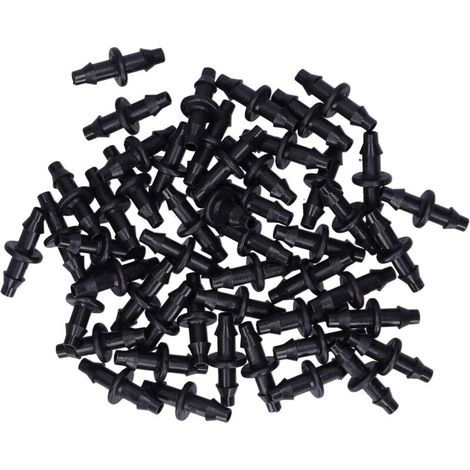 100 pezzi Connettore a 2 vie 4/7 Raccordo per irrigazione a goccia Accessori per irrigazione da giardino