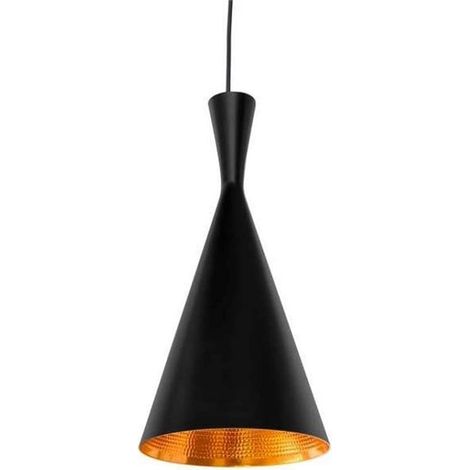 Lampe nordique industrielle Vintage Suspension E27 Rétro en métal Éclairage intérieur Doré Noir (1/5)