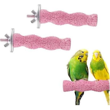 2-Piece Set - Bird Perch Toy - Beak Sharpening Stone Perch - Large Gourd Bird Perch - Resin Nail Clippers - Washable Resin Beak Trimmer - Fun Cage Accessories - Suitable for Tamed Cockatoos, Lorikeets (1/5)