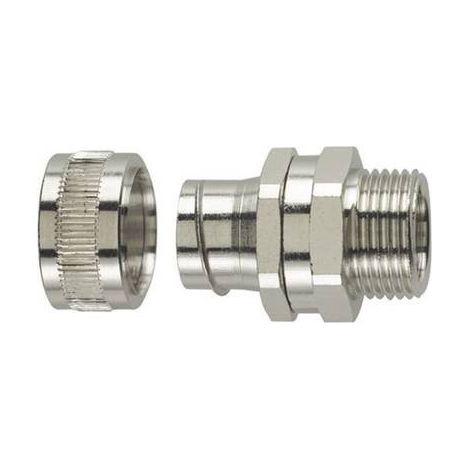 HellermannTyton 166-30405 SC25-SM-M25 Raccordo a vite del tubo flessibile Metallo M25 21.10 mm Piatto 1 pz.