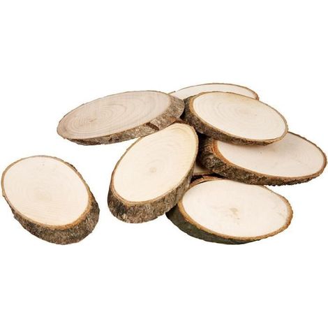 Creotime disques de tronc d'arbre 7,5x4,5x0,8 cm 20 pièces (1/2)