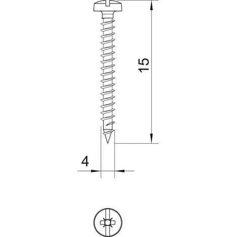 OBO Bettermann Sprintschraube 4758 4.0x15 100 Stk