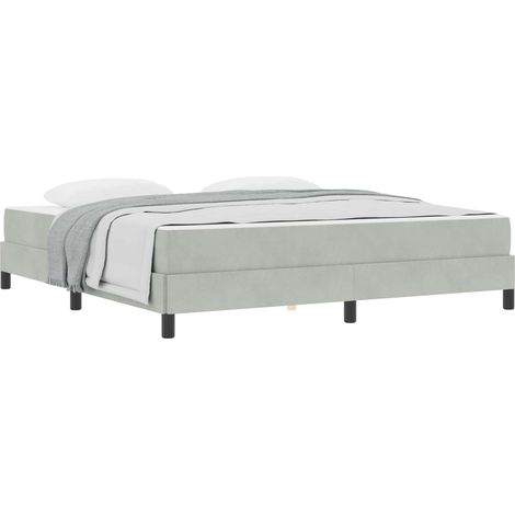 Maison Exclusive - Boxspringbett mit Matratze Hellgrau 180 x 200 (1/5)