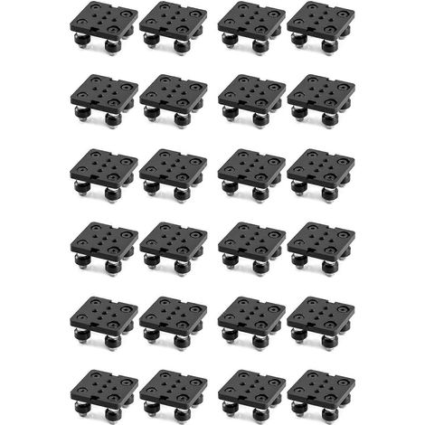 24 petites roues en V pour portique profilé aluminium 2020 pièces pour CNC et imprimante 3D roue noire (1/5)
