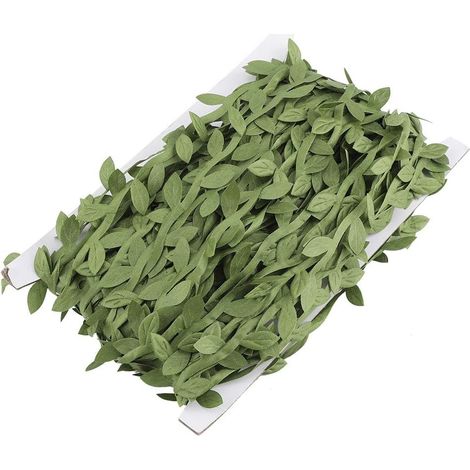 Feuilles Vertes Artificielles Vigne, 131Ft Feuilles Vertes Ruban Faux Guirlande De Feuilles De Lierre Suspendues pour DIY Fête De Mariage Artisanat Décoration Murale (1/5)