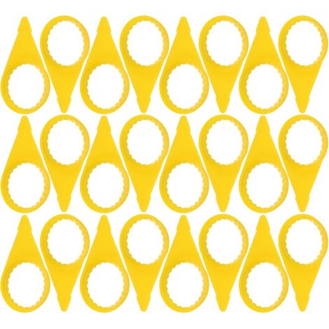 Indicador de tuerca de rueda de plástico amarillo, 100 unidades (1/5)