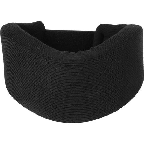 Collier cervical de protection en éponge noire, support et soulagement de la douleur pour les activités physiques en extérieur (1/5)
