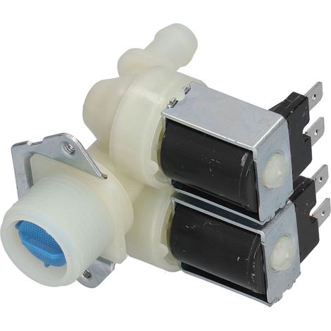 Électrovanne double entrée d'eau pour machine à laver, pièce de rechange, 220V-240V, remplacement de soupape d'admission (1/5)