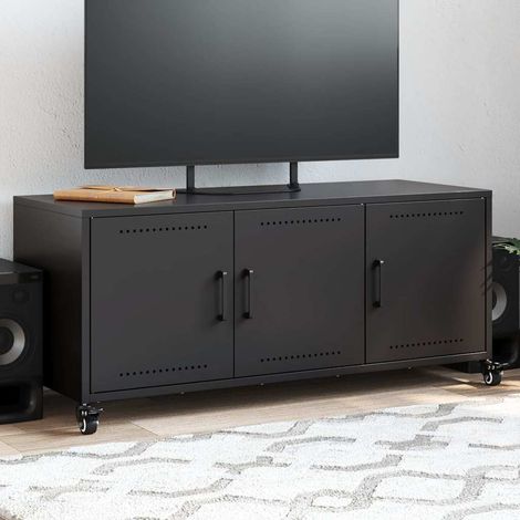 TV-Schrank Schwarz 100,5x39x43,5 cm Stahl