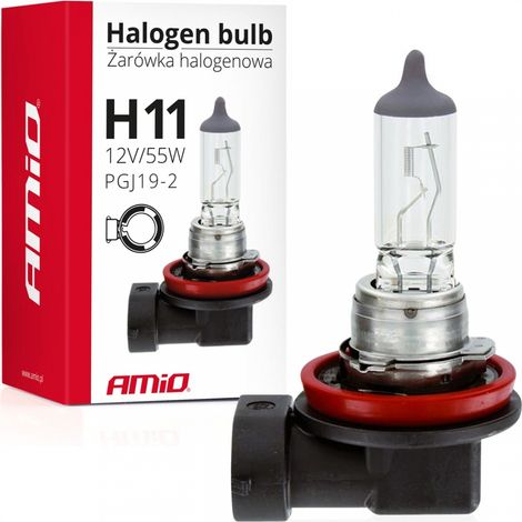 Bombilla halógena H11 12V 55W con filtro UV (E8) amio-01159 (1/5)