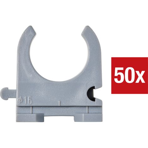 TRU COMPONENTS TC-9859372 Klemmschelle EN16  16 mm Grau 50 St.