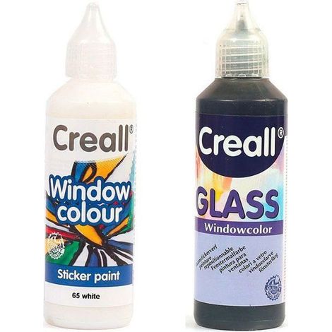2 peintures repositionnables pour vitres 80 ml - N&B