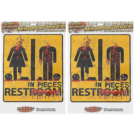 Set Badezimmertüraufkleber für Halloween-Dekorationen