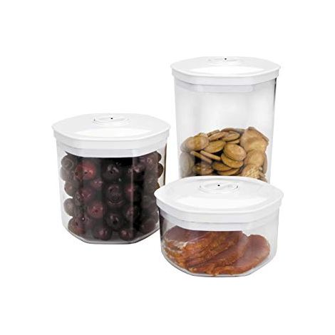 LACOR 69051 Set 3 barattoli sottovuoto, Plastica (1/4)