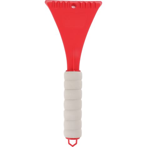 Pelle de pare-brise de voiture EVA, poignée ergonomique, coin arrondi, grattoir à glace Portable sûr pour véhicule extérieur, rouge neige