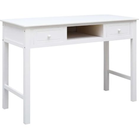Bureau 2 tiroirs paulownia et peuplier blanc Maho (1/5)