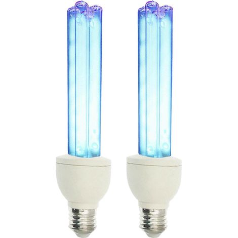 2 ampoules UV E27 pour désinfection, lampe germicide, 15 W, lampe UV à ozone, 220 V (1/5)
