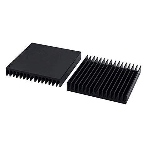 Lot de 2 radiateurs en aluminium Noir 60 x 60 x 10 m (1/4)