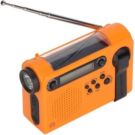 Filiyano-Radio HURRISE à énergie solaire, toutes bandes, radio d'urgence, alarme SOS, portable, grande capacité de mémoire, autoradio vidéo. (1/4)