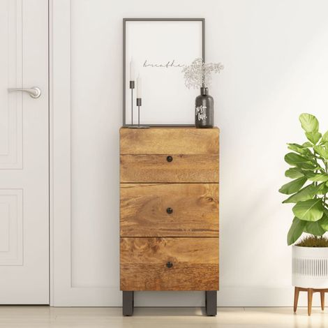 Sideboard with 3 Drawers 40x33.5x75 cm Solid Wood Mango vidaXL (1/5)