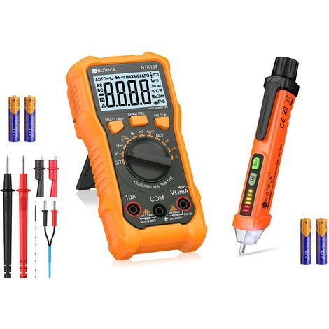 Kit Multimètre 2000 Comptes + Stylo Détecteur NCV 12–1000V (1/5)