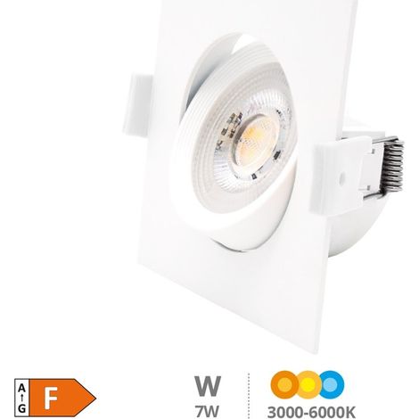 Gonde 7W 3000-4000-6500K Weiß LED Einbauleuchte Quadratisch Kippring