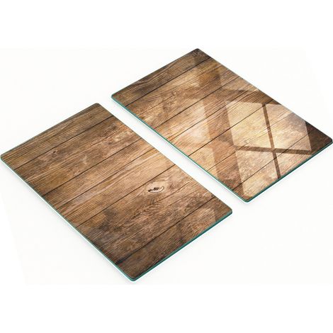 Küchenschneidebretter aus Glas mit dekorativen Grafiken, Holz, 2 x 30 x 52 cm (1/5)