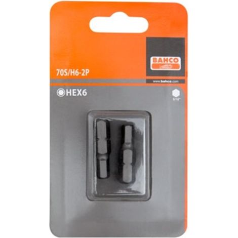 CARTON 2 PUNTAS HEX 4X30 MM 5/16 - BAHCO