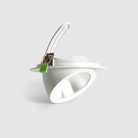 Downlight LED 60W Rond Orientable Chip 120 lm/W Coupe Ø 200 mm No Flicker 3000K - 4000K Sélectionnable (chaud-neutre) (1/5)