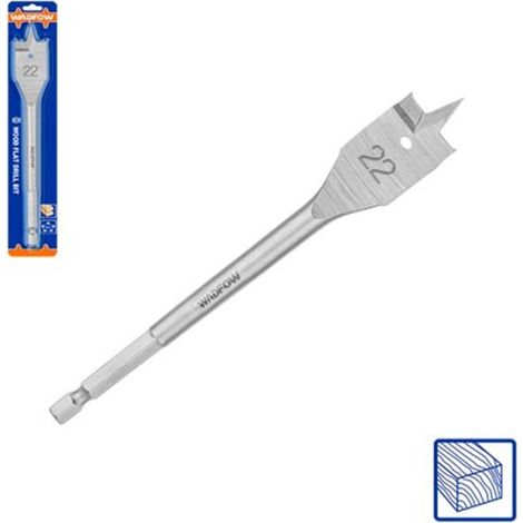 Mèche à bois plate Tolsen 30 mm WADFOW en acier au carbone