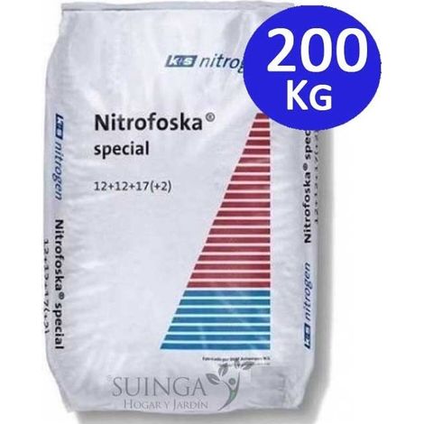 Abono Nitrofoska Especial de 200 Kg 12 + 12 + 17 + 2  Recomendado tras la Poda para Árboles en Edad de Crecimiento