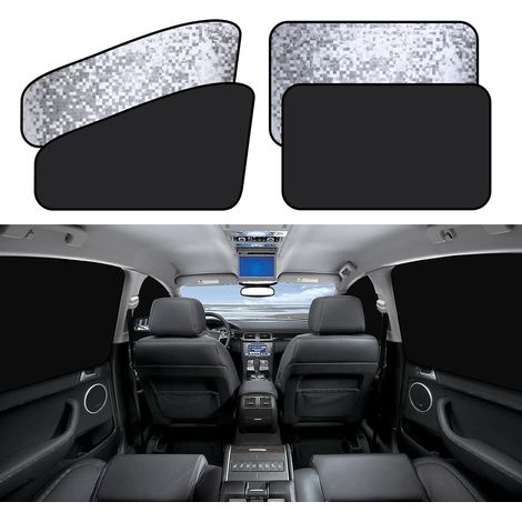 Auto-Sonnenschutz – Auto-Vorhang zum Schutz vor UV-Strahlung und Hitze, magnetisch, für Seitenfenster, 4 Stück