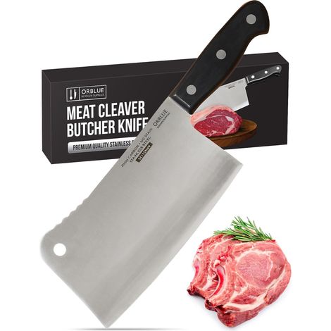 Chopper-cleaver-butcher couteau en acier inoxydable, lame de 17,8 cm pour restaurant ou maison de cuisine (1/5)