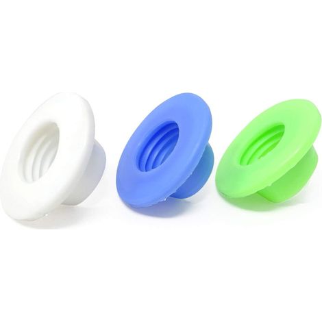 Bouchon silicone pour tuyau d'évacuation 3 pièces, joint d'étanchéité pour évier, machine à laver, raccord pour cuisine, salle de bain et buanderie. (1/5)