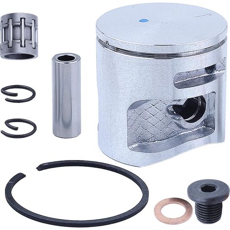 Kit de bouchon de palier de piston de 44 mm compatible avec Husqvarna 445 450 450E pour Jonsered CS2245 CS2250S, piston, axe, segment, circlip, roulement à aiguilles, bouchon de cylindre, rondelle (1/5)