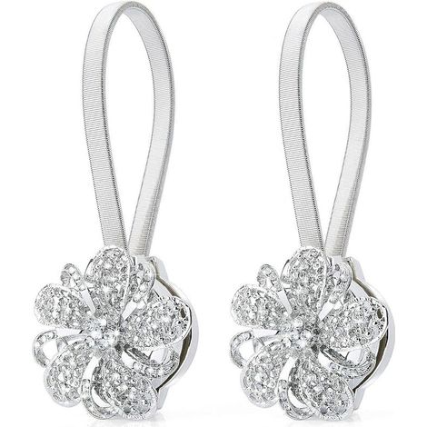 Embrasses à Rideaux, Magnétiques Rideaux Patères Embrasses pour La Décoration de La Maison - Argent(2PCS) (1/5)