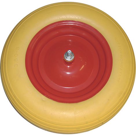 Ruota Per Carriola Pu Piena Perno Mm.12X260 - perno mm.12x260, interasse mm.190 (1/5)