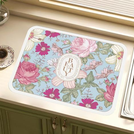 Revlon 4050cm (revêtement mural en terre de diatomées) Tapis égouttoir, tapis absorbant antidérapant en terre de diatomées pour la cuisine, tapis isolant thermique anti-brûlure résistant aux hautes t (1/5)