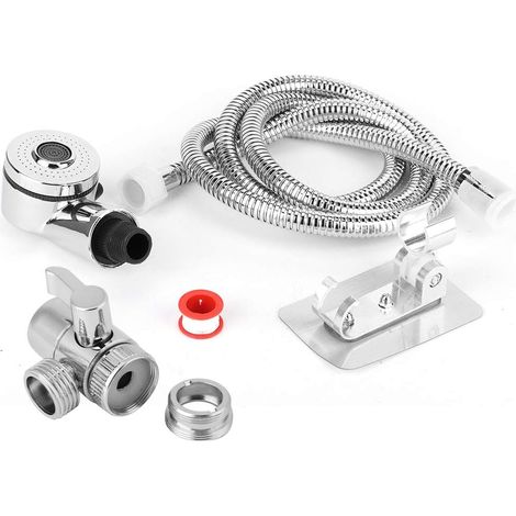 Accessoire de pulvérisateur de Robinet d'évier, kit de Lavage de Cheveux de pulvérisateur de Douche à Main de Salle de Bains à Domicile(Shampoo Suit) (1/5)