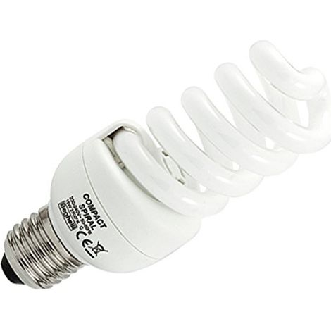 Lampada Fluorescente Spirale, 15W, 230V, E27, Luce Calda 2700K (1/3)