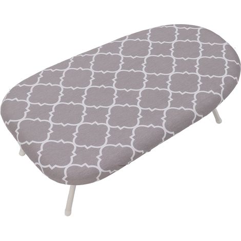 Planche à repasser de voyage de table, plateau pliable avec pieds et housse en coton, grille tendance (1/5)
