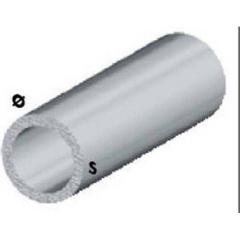 5 x PROFILO ARGENTO H.200 CM TUBO TONDO 10X1 MM